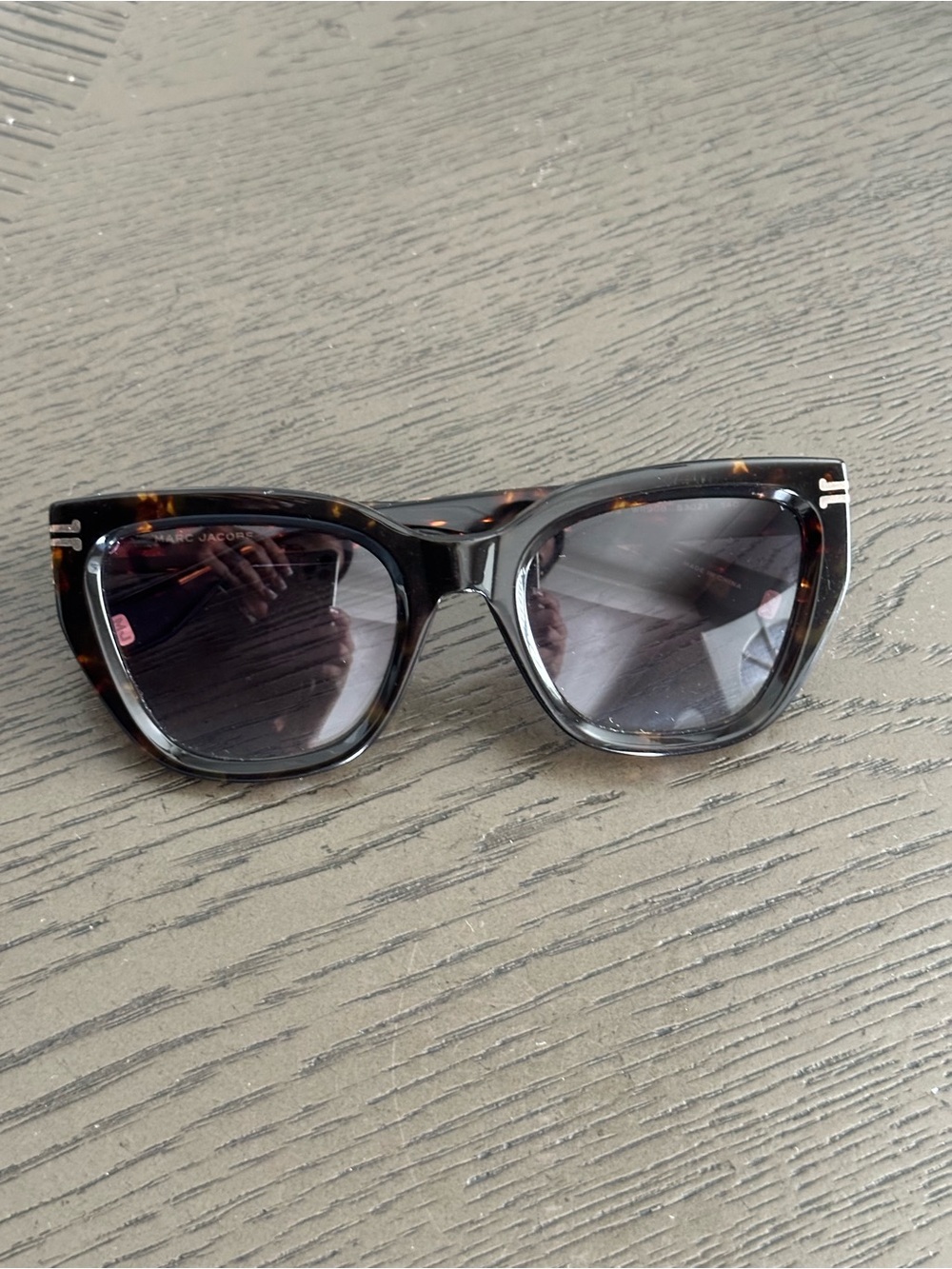 Marc Jacobs Tortoise Cat-Eye Sunglasses with Dark Lenses